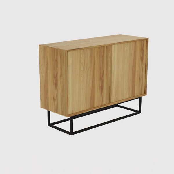 Komoda dębowa Elegant Steel II do salonu