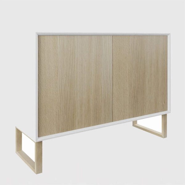 Komoda dębowa Elegant Wood II - wykończona w kolorze białym, czarnym lub naturalnym dębie lub jesionie
