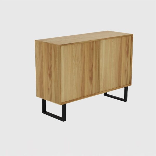 Komoda dębowa Elegant Steel II do salonu