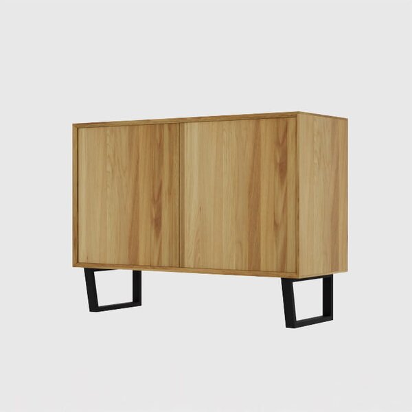 Komoda dębowa Elegant Steel II do salonu