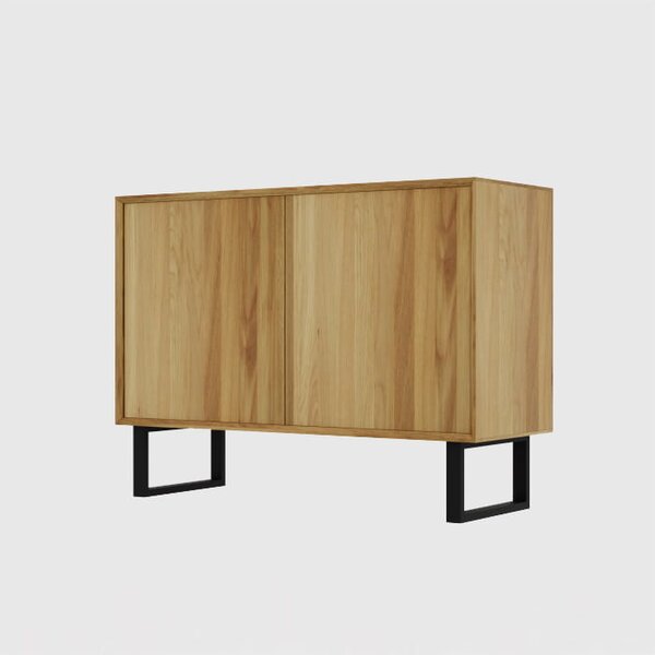 Komoda dębowa Elegant Steel II do salonu