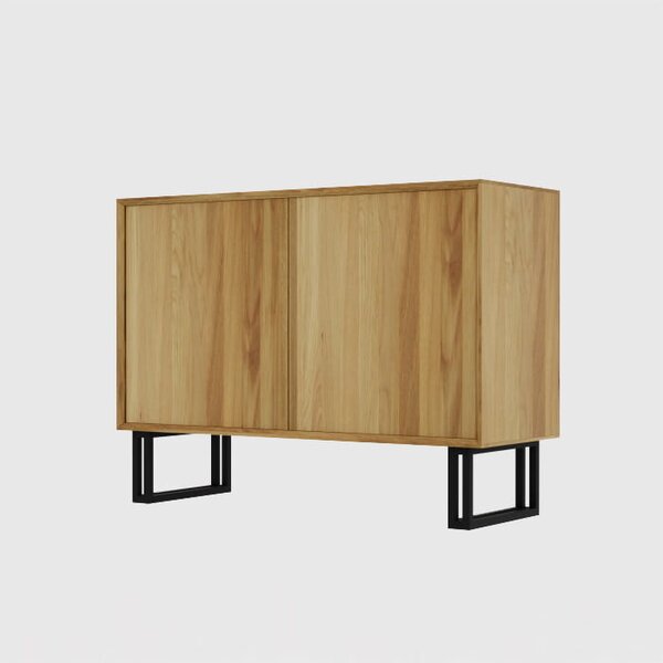Komoda dębowa Elegant Steel II do salonu