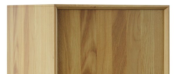 Komoda dębowa Elegant Steel I, typu box - niewielka szafka do każdego wnętrza industrialnego, skandynawskiego, klasycznego