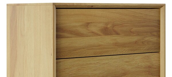 Komoda dębowa Elegant Steel II, typu box do gabinetu