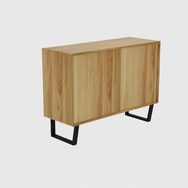 Komoda dębowa Elegant Steel II do salonu
