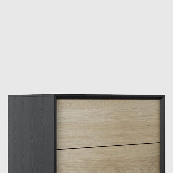 Komoda dębowa Elegant Wood I, typu box - niewielka drewniana komoda