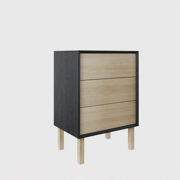 Komoda dębowa Elegant Wood I, typu box - niewielka drewniana komoda