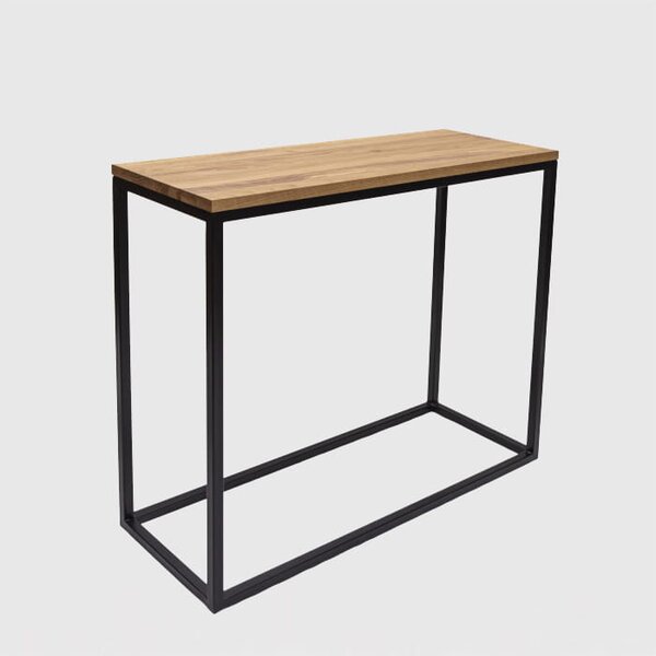 Konsola loftowa dębowa z nogami typu cube