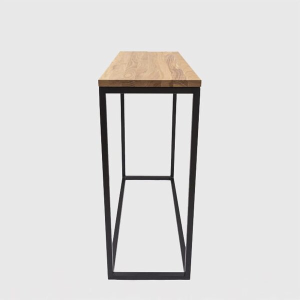Konsola loftowa dębowa z nogami typu cube
