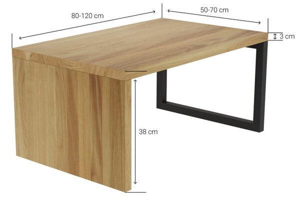 Stolik kawowy Solid Loft -delikatny loft, pasuje do wnętrz loftowych, wystroju klasycznego i skandynawskiego