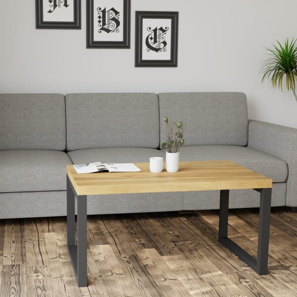 Ława dębowa Classic Loft - klasyczne loftowe nogi i solidny dębowy blat