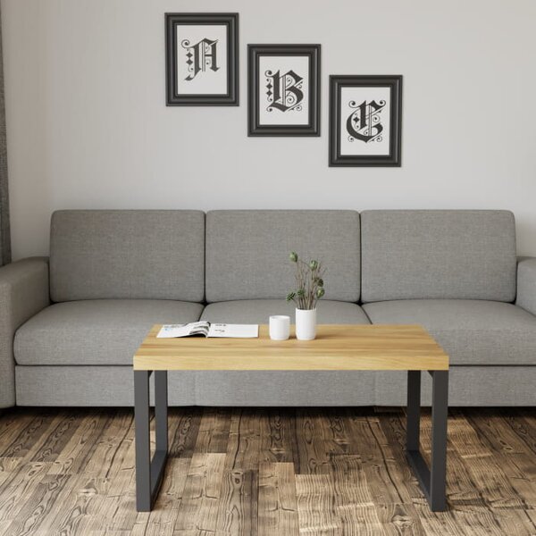 Ława dębowa Classic Loft - klasyczne loftowe nogi i solidny dębowy blat