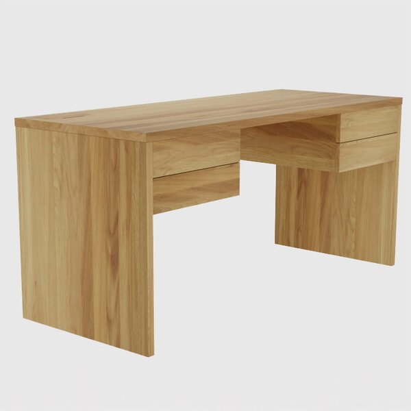 Biurko drewniane Softwood - w 100% drewniane z szufladami, przestronne, nowoczesne do każdego gabinetu
