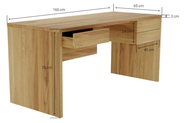 Biurko drewniane Softwood - w 100% drewniane z szufladami, przestronne, nowoczesne do każdego gabinetu