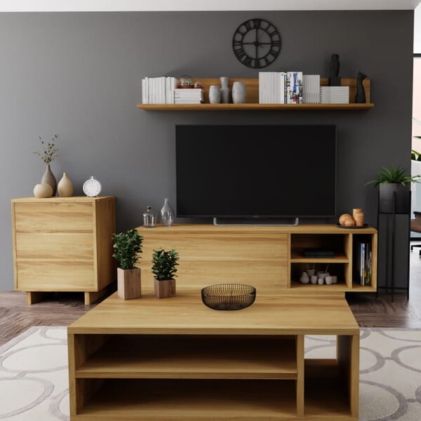 Szafka Drewniana RTV Slim wykonana z litego drewna, skandynawski design