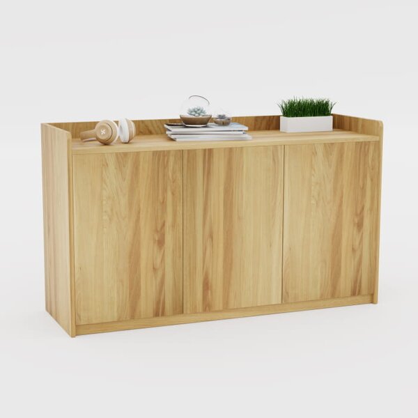 Komoda drewniana Vidi - designerska drewniana komoda do biura i salonu, z litego drewna