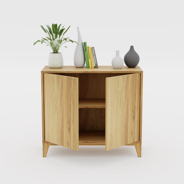 Komoda drewniana Simple I - lite drewno dębowe, jesion