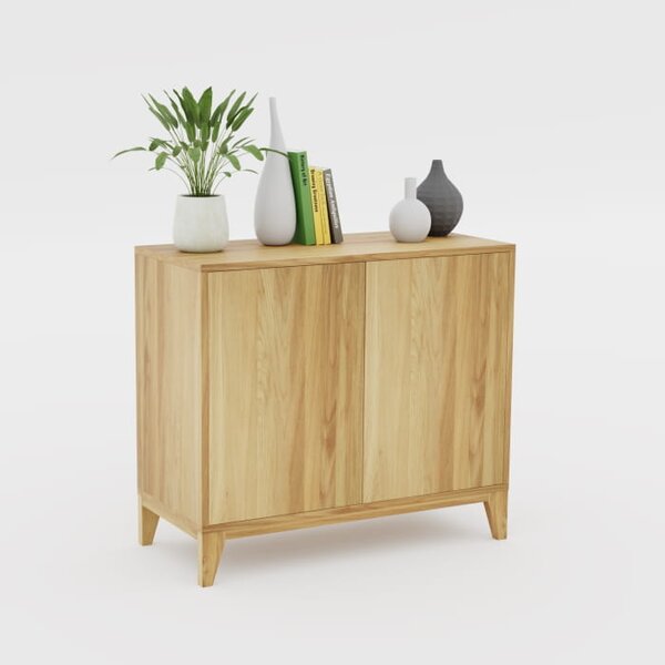Komoda drewniana Simple I - lite drewno dębowe, jesion