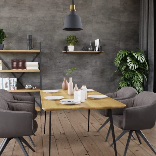 Stół dębowy Melody loft — stół industrialny