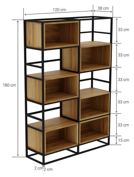 Regał Loftowy Consa — nowoczesna konstrukcja, loftowy design, jakość na lata
