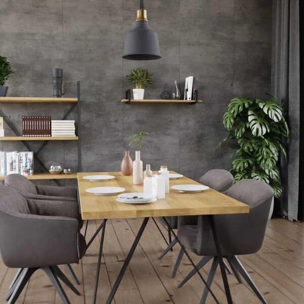 Stół dębowy Space Loft — wyjątkowa trwałość w industrialnym wnętrzu
