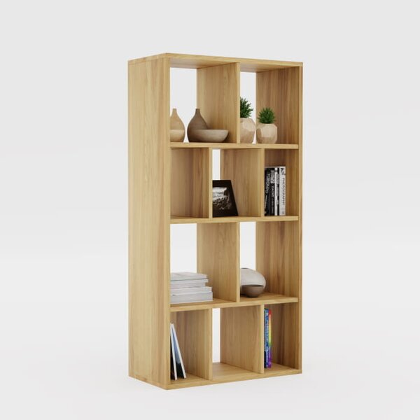Drewniany regał Wood Open – praktyczny i minimalistyczny w 100% wykonany z litego drewna w polskiej stolarni