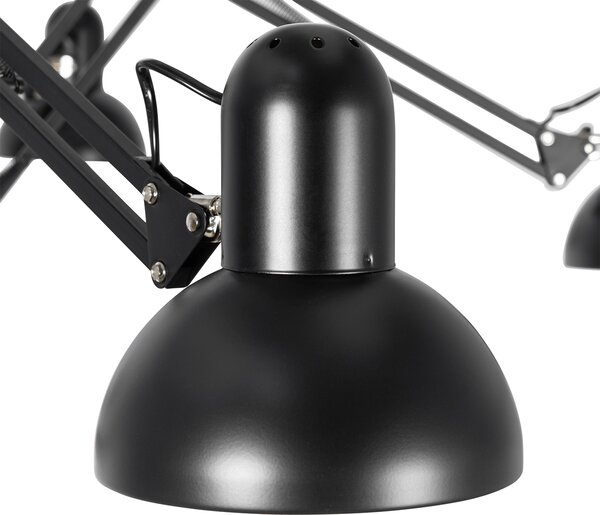 Industrialna lampa wisząca czarna 6-światłowa regulowana - Hobby Spinne