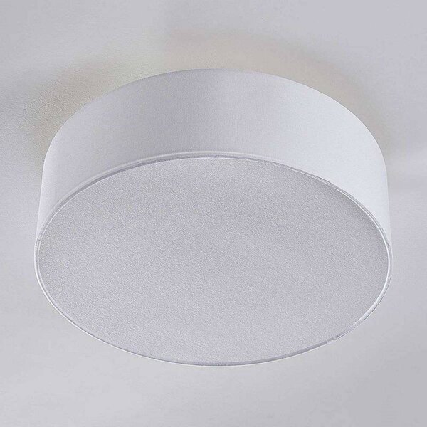 Lampa sufitowa Sebatin Lindby, możliwość ściemniania, biały / opal, sypialnia, tkanina / materiał / jedwab, nowoczesny