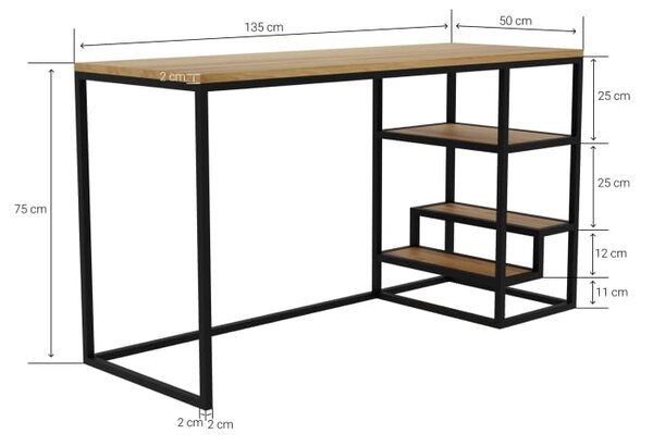Biurko Loft Modern to biurko do nowoczesnego biura, pracowni, gabinetu
