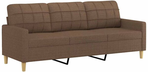 Sofa 3-osobowa, brÄ zowa, 180 cm, tapicerowana tkaninÄ
