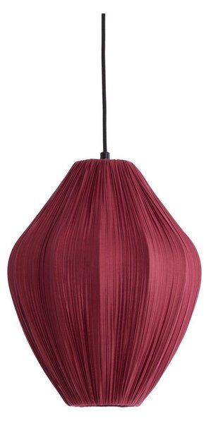 Bordowa lampa wisząca z tekstylnym kloszem ø 12 cm Verita – Light & Living