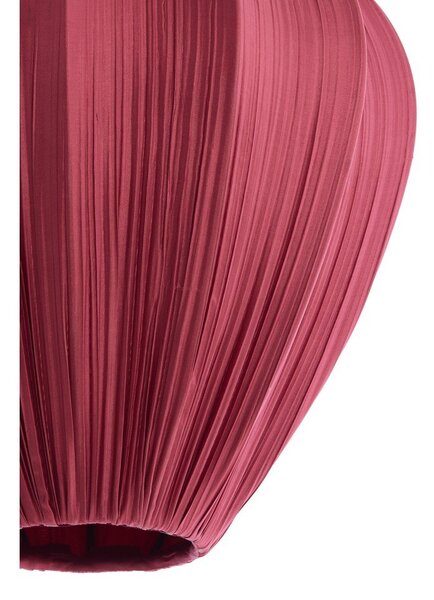 Bordowa lampa wisząca z tekstylnym kloszem ø 12 cm Verita – Light & Living