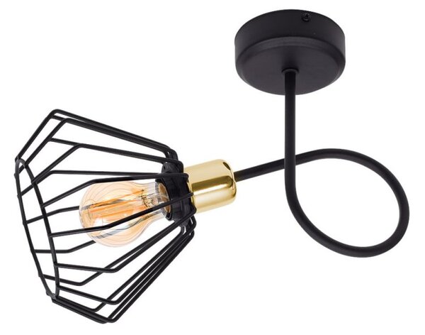 Lampa sufitowa stylowa czarna ze złotem 1 Kali 1411cz LOFT LED (1)