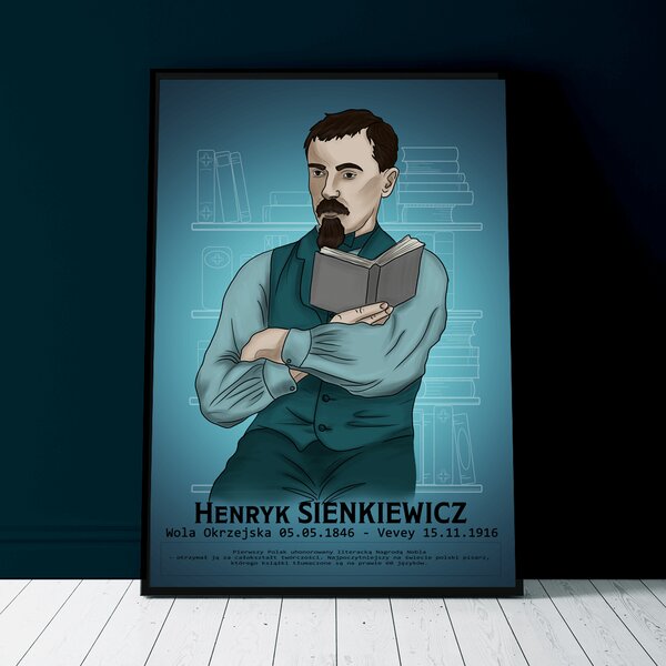 Plakat - Henryk Sienkiewicz - Niebieski
