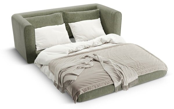 Zielona rozkładana sofa 158 cm Lido – Micadoni