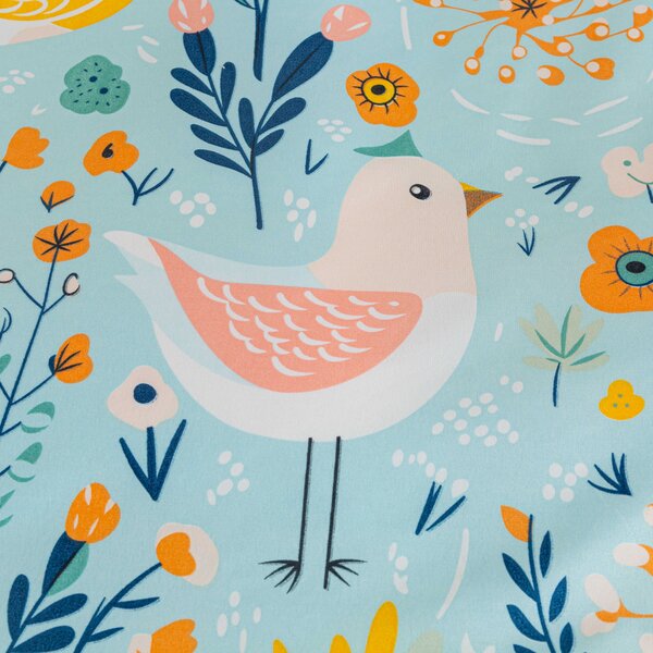 Poszewka na poduszkę z mikrofibry SPRING TWEET 70x90 cm, kolorowy