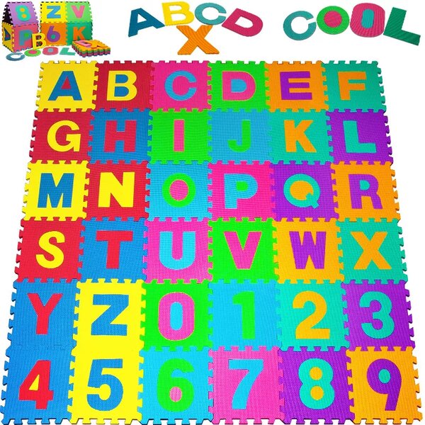 Piankowa mata dla dzieci PUZZLE, 86 części, wielokolorowa Spielwerk