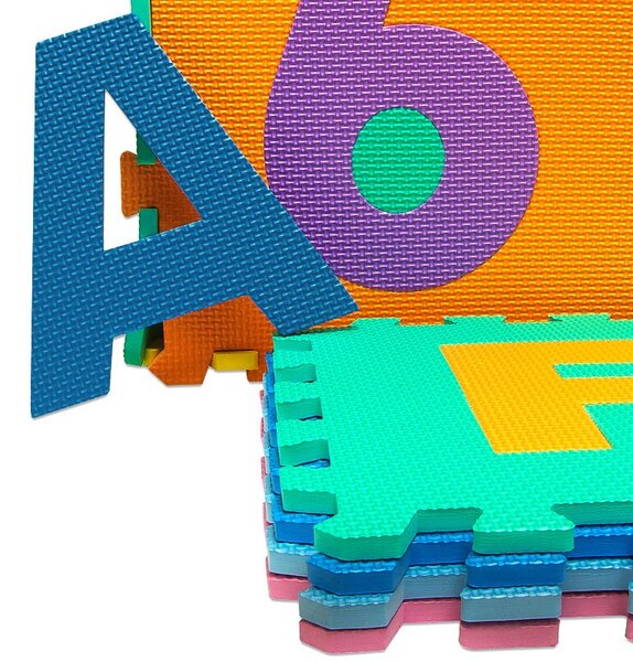 Piankowa mata dla dzieci PUZZLE, 86 części, wielokolorowa Spielwerk
