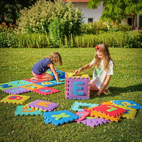 Piankowa mata dla dzieci PUZZLE, 86 części, wielokolorowa Spielwerk