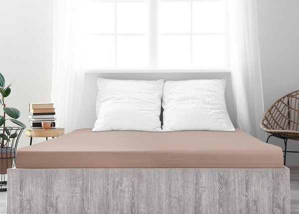 4Home prześcieradło jersey Ideal orzechowy, 70 x 140 cm