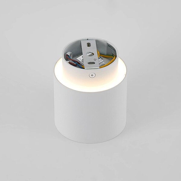 Arcchio lampa sufitowa Walisa, Ø 10 cm, biały, metal, GU10 Walisa Arcchio, możliwość ściemniania, biały / opal, salon / jadalnia, aluminium, nowoczesny