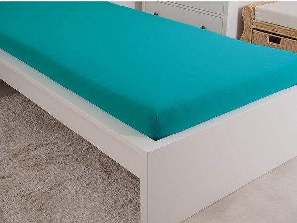 4Home prześcieradło jersey Ideal zielony turkus, 70 x 140 cm