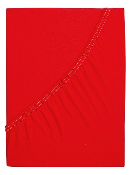 4Home prześcieradło jersey Ideal czerwony, 90 x 200 cm