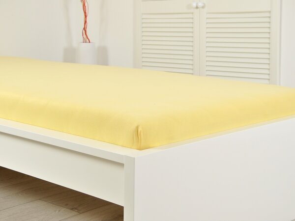 4Home prześcieradło jersey Ideal żółty, 70 x 140 cm