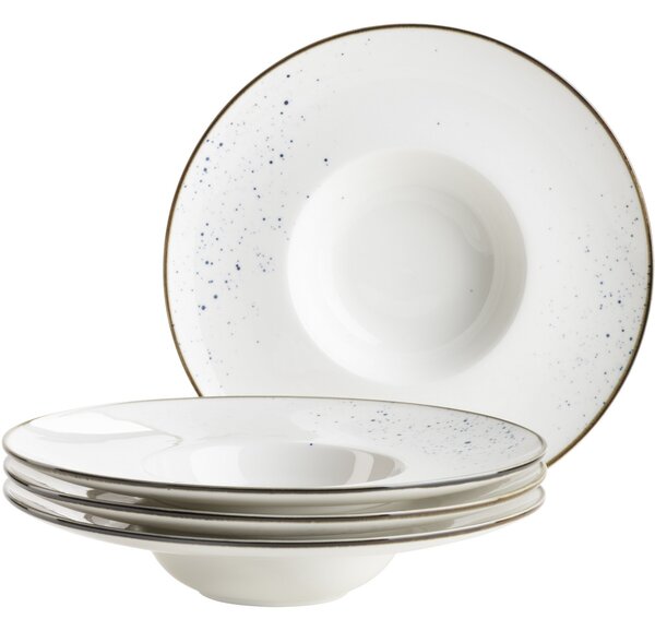 Mäser 4-częściowy zestaw talerzy dla smakoszyPintar White niebieskie kropki 26 cm