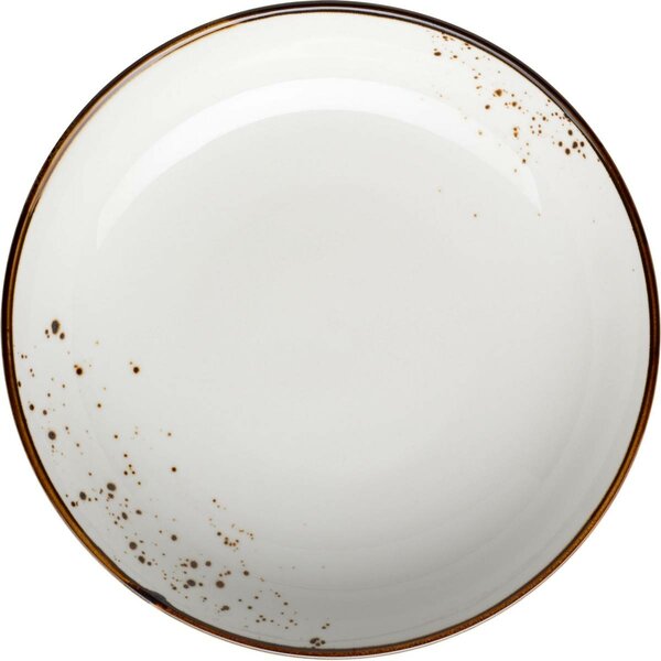 Mäser Głęboki talerz Pintar White brązowe kropki21 cm