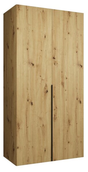 Szafa uchylna otwierana Alicante 1 100 wys. 202 cm artisan + u. czarny