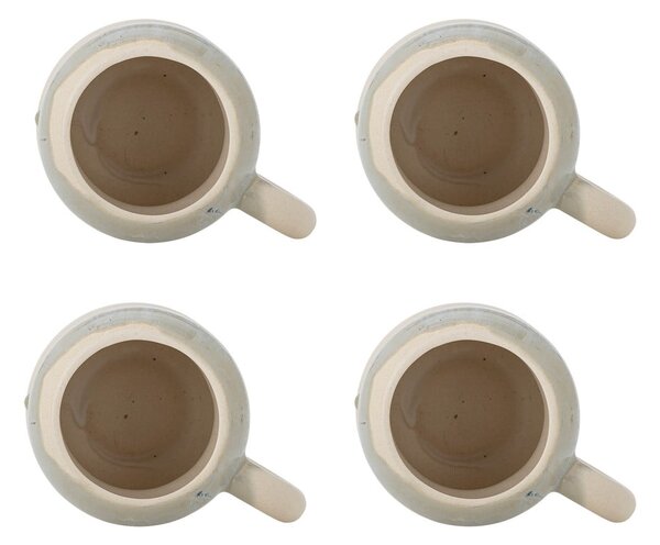 Niebieskio-kremowe kamionkowe kubki zestaw 4 szt. 400 ml Luna – Bloomingville