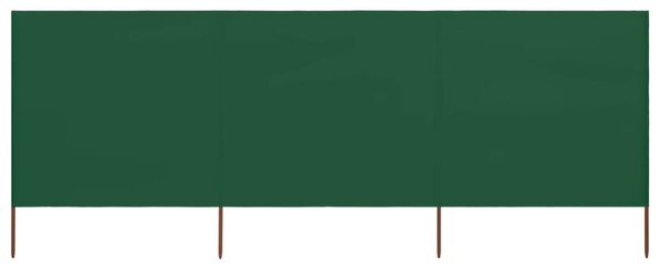 Parawan 3-skrzydłowy z tkaniny, 400x80 cm, zielony