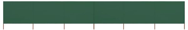 Parawan 6-skrzydłowy z tkaniny, 800x160 cm, zielony